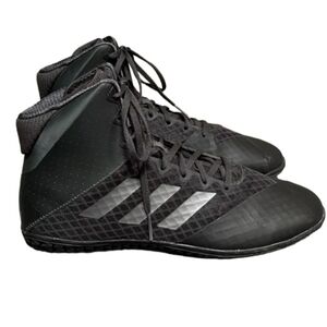 Adidas Shoes Men's Size 9 Mat Wizard 4 Carbon Black AC6971 Wrestling High Top